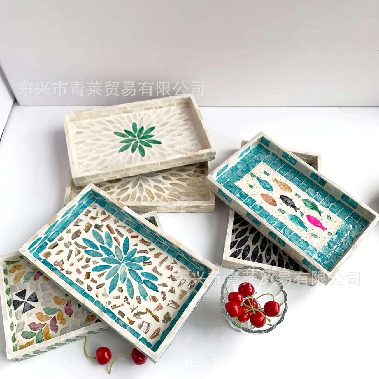 Поднос ракушек высокого класса цветной поднос ракушек домашнее гостиная торт кофе ресторан хранения поднос ракушек