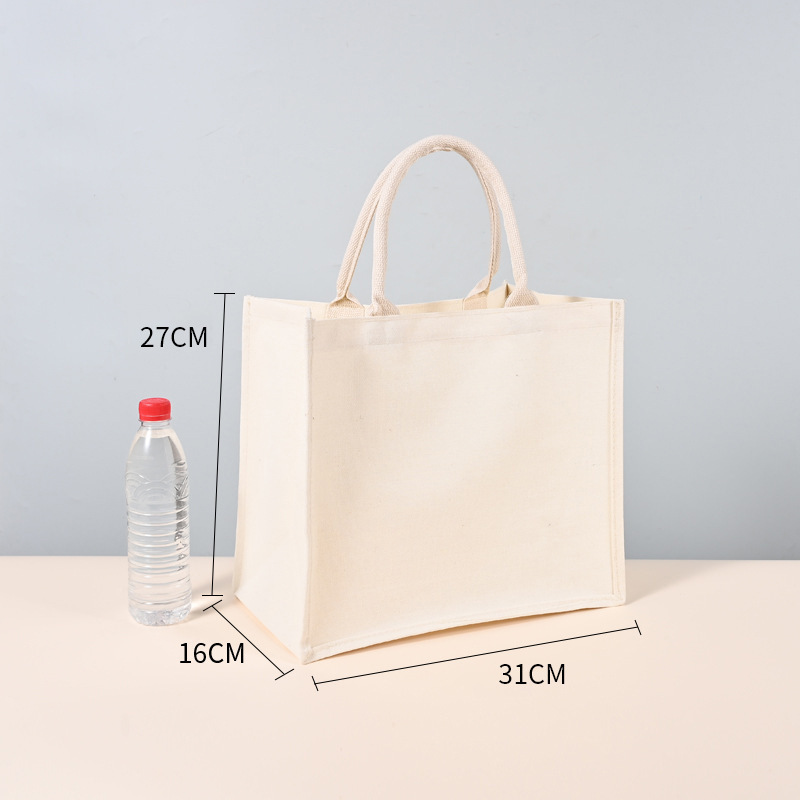スポットリネンハンドバッグカスタムリネン無印良品バッグプリントパターンハイエンドギフトジュートバッグdiy|undefined