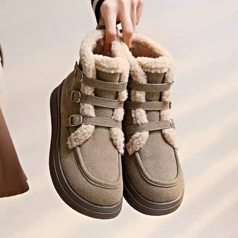 Martens, зимняя нескользящая, сохраняющая тепло, модная обувь, ботинки, тренд сезона