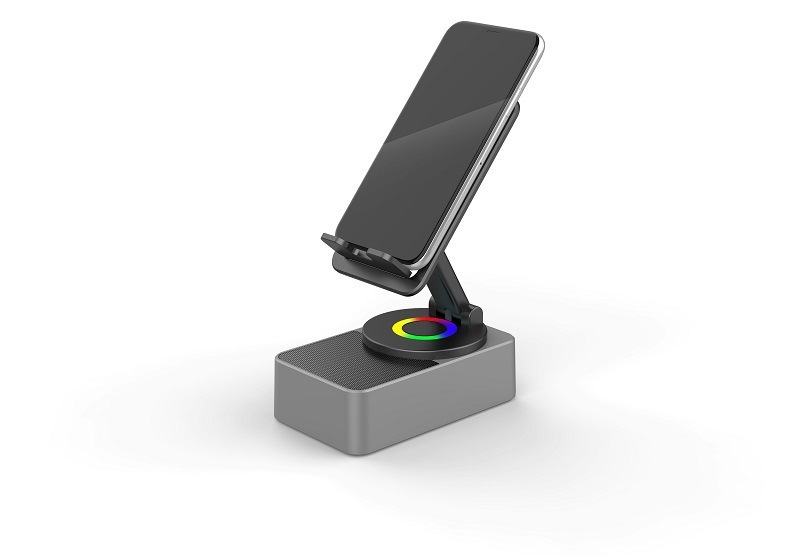 三合一携帯電話スタンド高颜値bluetoothスピーカー回転折り畳み式カラーライトデスクトップ多機能オーディオ|undefined