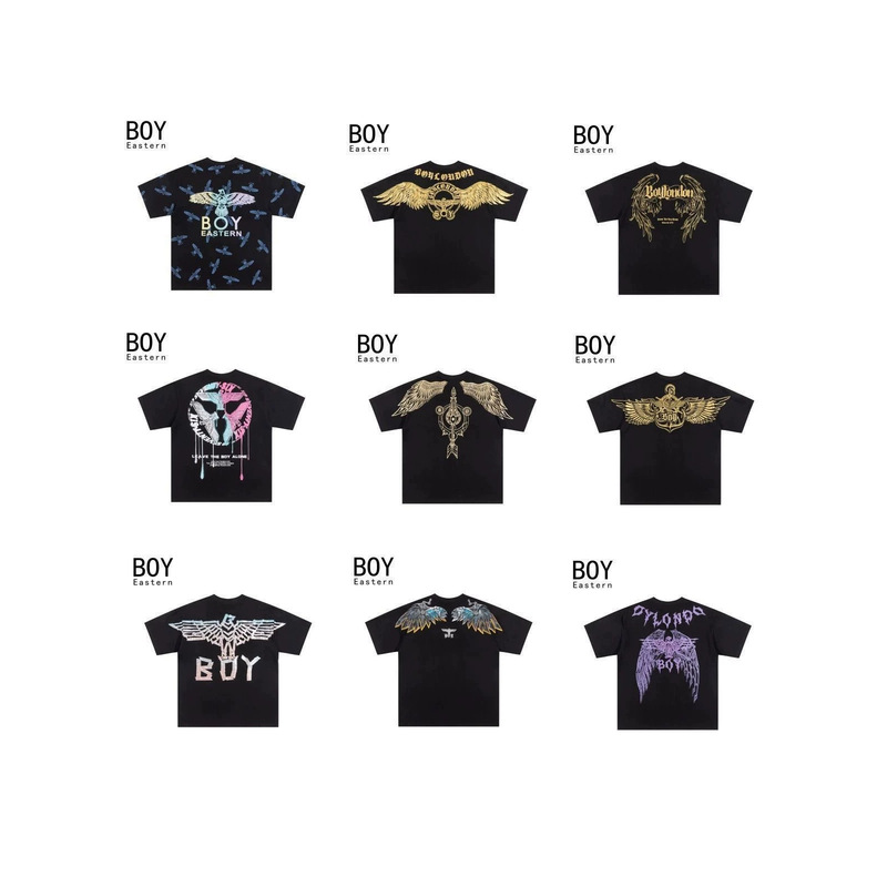 Boy Eagle Short-Sleeve Logo Correct Version Men's Summer New Fashion Round Neck Short-Sleeve Printed Pure Cotton Short-Sleeve Men's T-Shirt Boy Eagle Short-Sleeve Logo Correct Version Men's Summer New Fashion Round Neck Short-Sleeve Printed Pure Cotton Short-Sleeve Men's T-Shirt
