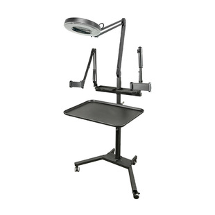 Taaidu Manufacturer Directly Supplies Movable Double Brackets with Light Tattoo Workbench with Mobile Phone Tablet Clip Cross-Border New Product