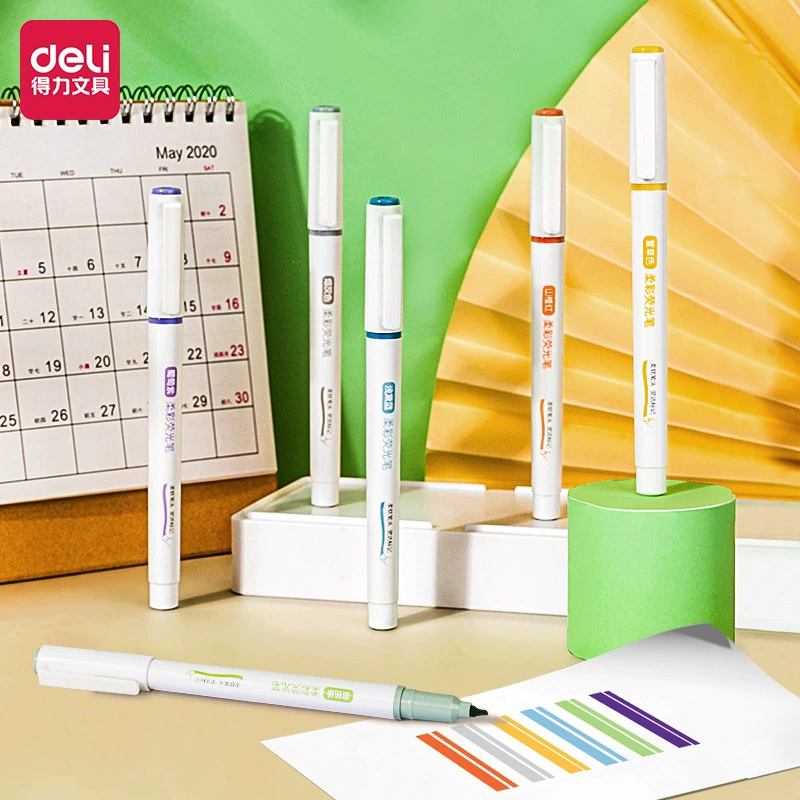 Deli S745/S747 Лумпер студент студент Making Notes Crossing Key Notes Pen Leaming Fluorescence Strap