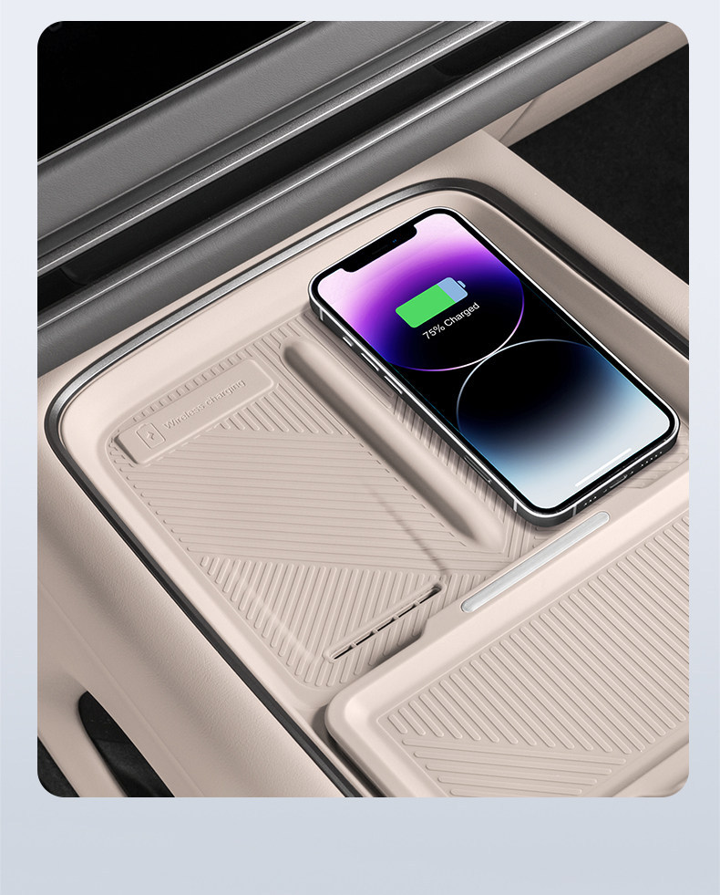 Suitable for the Ideal i8i6, special wireless charging silicone mat for the central console, anti-slip protection for water cups, car interior accessories