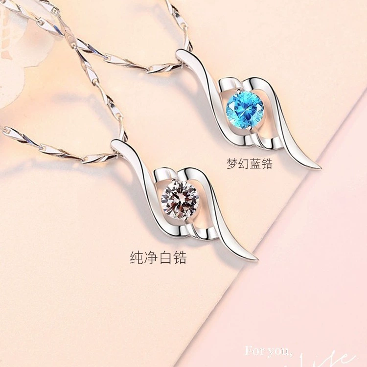 Подвеска, ожерелье, изящная серебряная bracelet, подарок на день рождения, с камнем