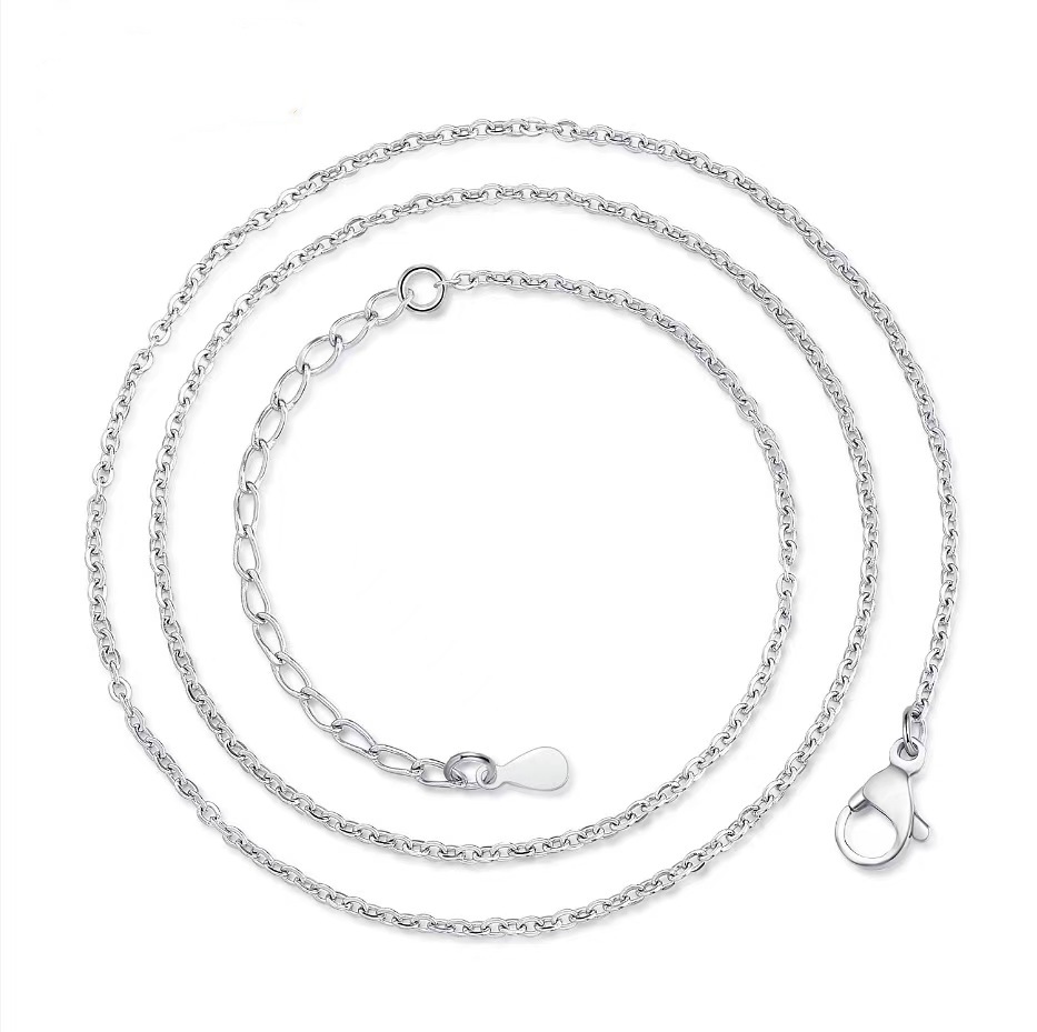 Cross Chain 40cm 5 Plated White K