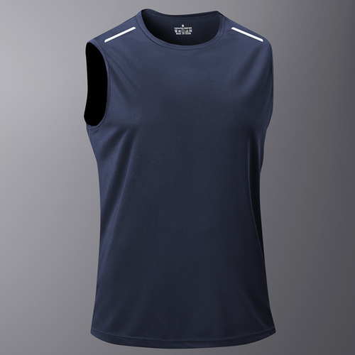 Ocode T-shirt fitness clothes men ice silk quick-dry backless top sports sleeveless backless quick-dry mesh breathable