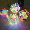 Mid-Autumn Festival portable Festive lantern children diy manual Art lantern led Projection horse race lamp Gradient Rainbow laser Colorful