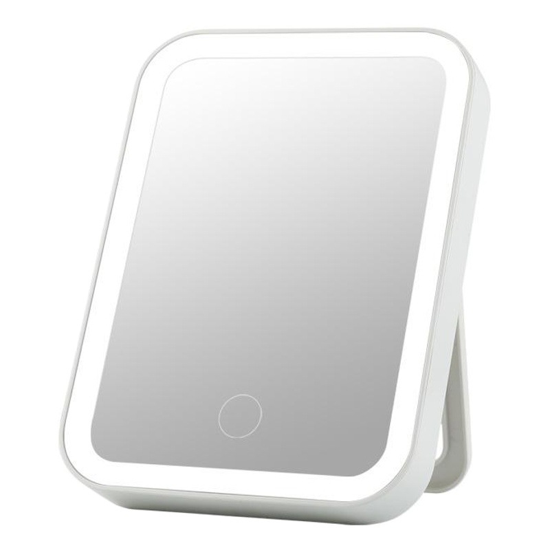 LED espejo de maquillaje de escritorio Internet celebridad plegable portátil pequeño espejo con luz de relleno escritorio pequeño espejo de tocador espejo de Estudiante