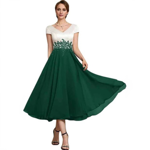 Amazon European and American Ladies Banquet Slim Evening Dress Elegant Daily Dress Party Party Dress Skirt
