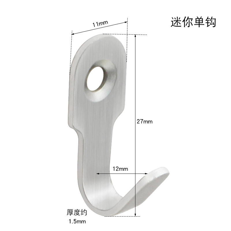 ステンレス鋼シングルフックシングルフック学生バッグコートフック浴室キッチンドアコートフックトイレフックシングルフック|undefined