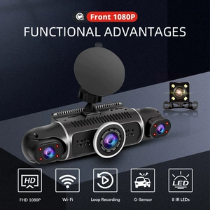 4 Kanallı HD 1080P Videoqeydçi, Telefon Qoşulması, 24H Parkinq Monitorinqi, Arxa Görüntü