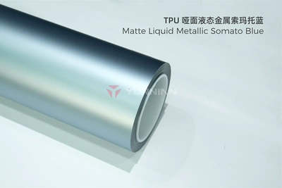 matte finish car wrap, satin | Auto Color Change Film - tpu-sormato-blue-matte-finish-15215m