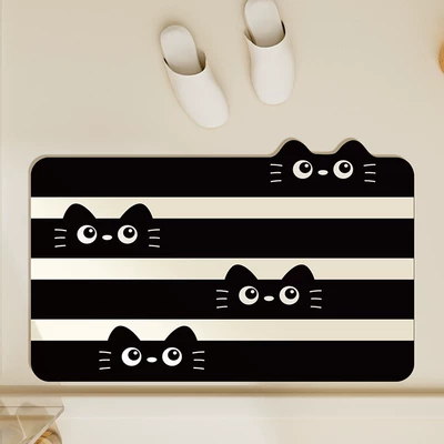 Avtomobil döşəmə paspasları – Mud Floor Mat Household Toilet - black-cat-film-4060-3mm-second-generation-diatom-mud