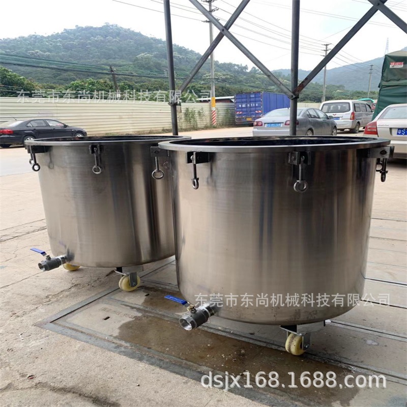 不锈钢拉缸厂家供应 304不锈钢拉缸 不锈钢移动拉缸带轮加厚钢桶