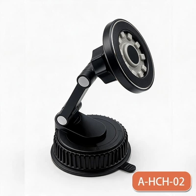 Cross-Border Foreign Trade 2026 New: Car phone holder - a-hch-02-car-magnetic-holder-grey-black-360-rotating-suction-cup