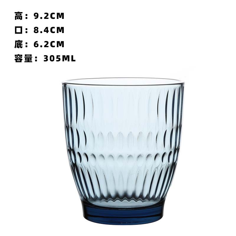 Tazas de vidrio temperado restaurantes de alta calidad tazas de agua de burbujas coloridas tazas de enjuague bucal de diamante tazas de agua gruesas a alta temperatura