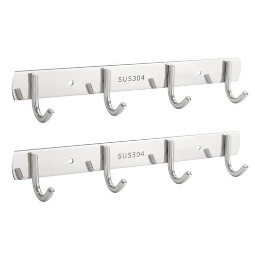 304 stainless steel hook bathroom towel hook behind the door bathroom kitchen clothes hook no punching clothes hook row hook