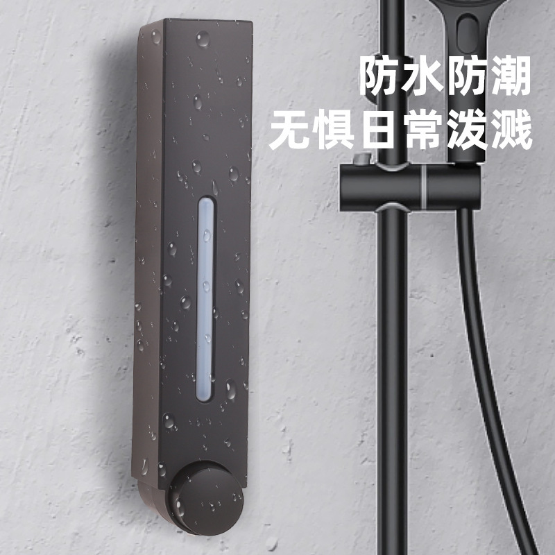 单双三头免打孔壁挂式皂液器 厨房家用手动按压洗手液分配器|undefined