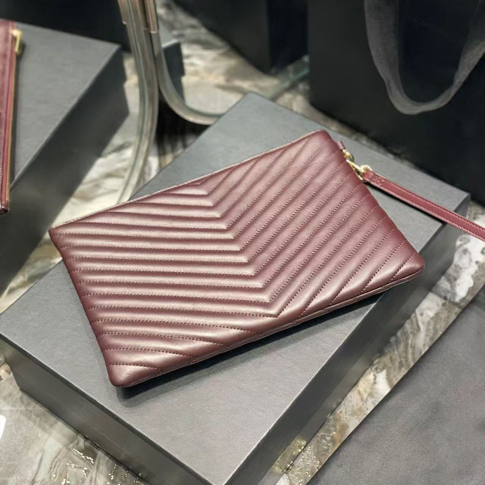 New Women's Genuine Leather Clutch Bag, Small Cowhide Multi-Slot Handbag, Fashionable Evening Bag, Mobile Phone Envelope Bag - Thumbnail 3
