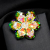 High-end crystal, elegant brooch, pin lapel pin, suit, accessory, 2023 collection, flowered