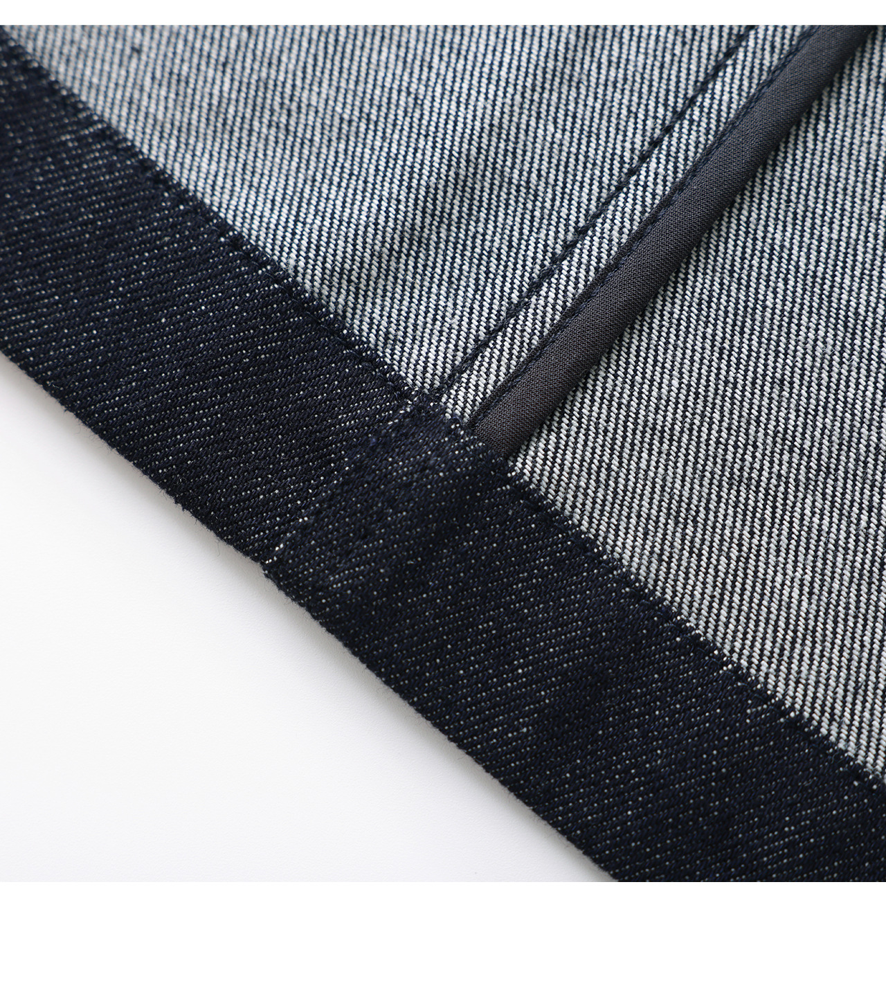 Chân váy jean nữ dáng suông một mảnh vải denim cotton thoáng khí — màu xanh đậm chi tiết 24