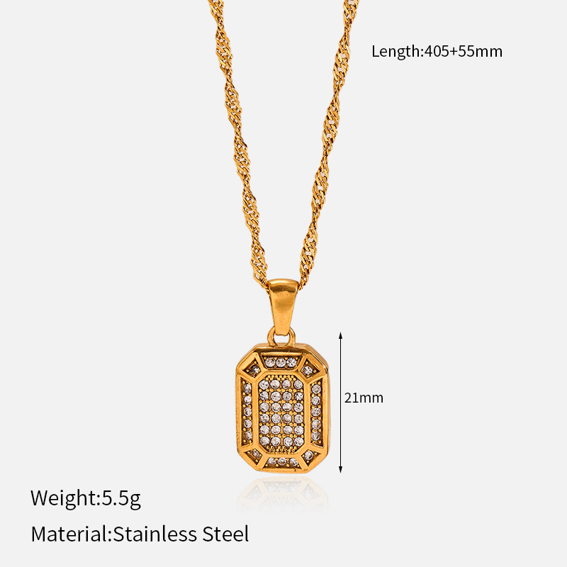 9g Weight Lobster Trigger Clasp Closure Clasp Closure Type 304 Stainless Steel Pendant Material Pendant Necklace Classification 304 Stainless Steel Chain Material Singapore chain, cable chain Chain Type 1 Piece Quantity Casual, Daily Occasion 304 Stainless Steel Material Star, Moon Pattern All Seasons Season Women's Gender Plating Design Elegant, Vintage Style Style Wholesale Jewelry Elegant Vintage Style Star Moon 304 Stainless Steel Plating Singapore Chain Cable Chain Pendant Necklace 无