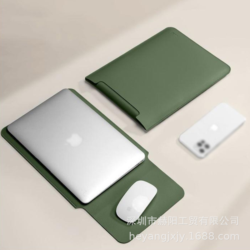 Minimalist Style Pu Leather Notebook Sleeve, Waterproof Computer Protective Case, Wear-Resistant and Scratch-Resistant Digital Accessory