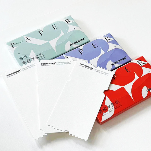 Watercolor Paper, 300g Pure Cotton, Fine-Grained, Watercolor Cotton Paste, Student-Specific Mini Portable