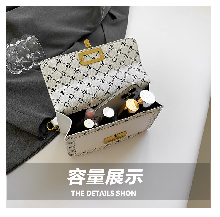 High-end texture, retro single-shoulder women's 2024 autumn new trendy and versatile chain crossbody small square bag undefined
