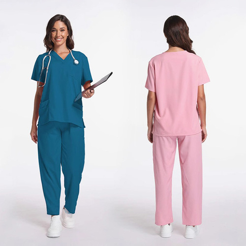 Handwashing Gowns for Men and Women, Operating Room Scrubs, Beauty Medical Workwear, Elastic Fast-Drying Scrub Suit Set