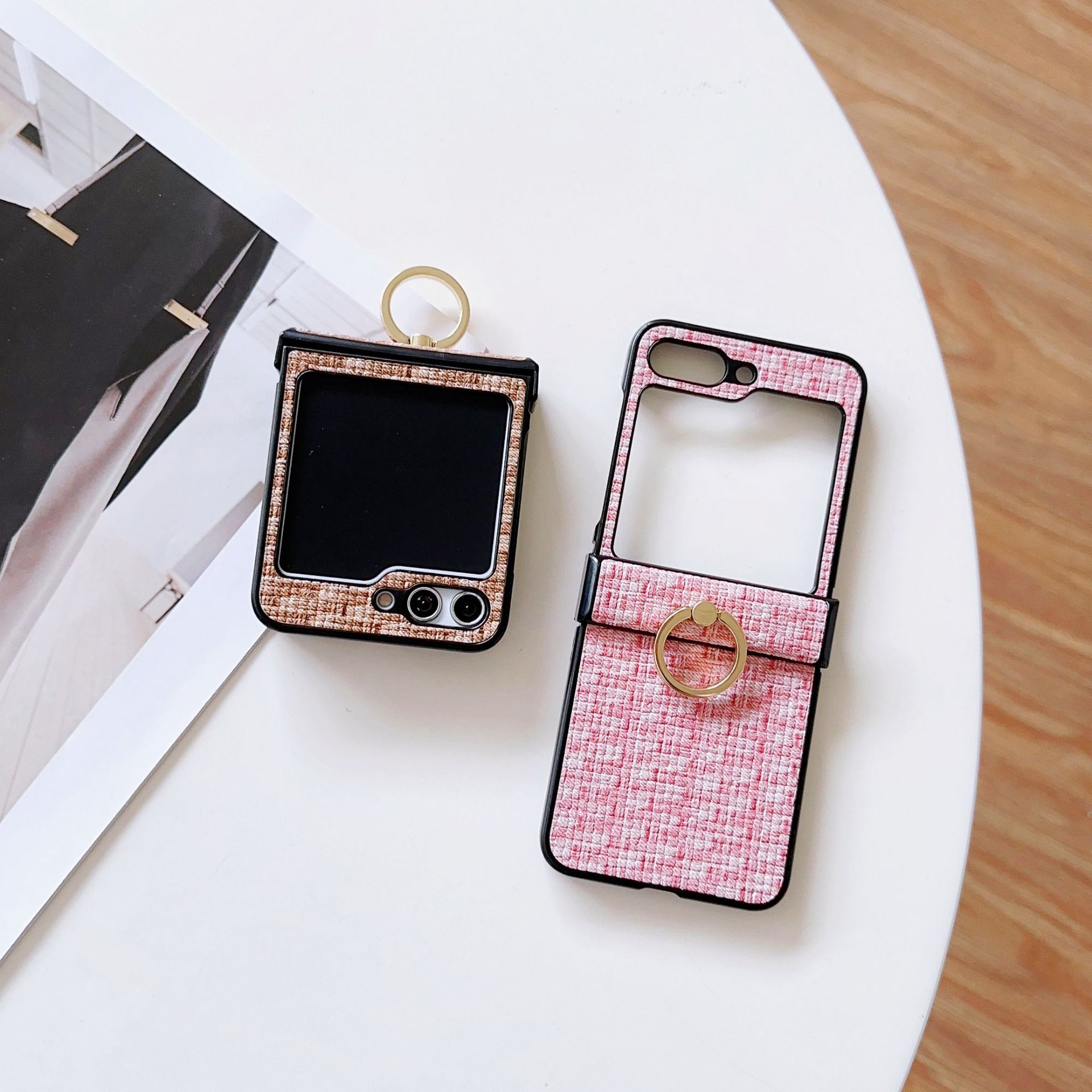 Coque samsung z flip 4 avec anneau support léopard_voghion.com