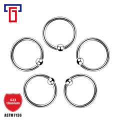 G23鈦夾球圈F136BCR環多用鼻環耳環萬能環Titanium鈦合金穿刺飾品