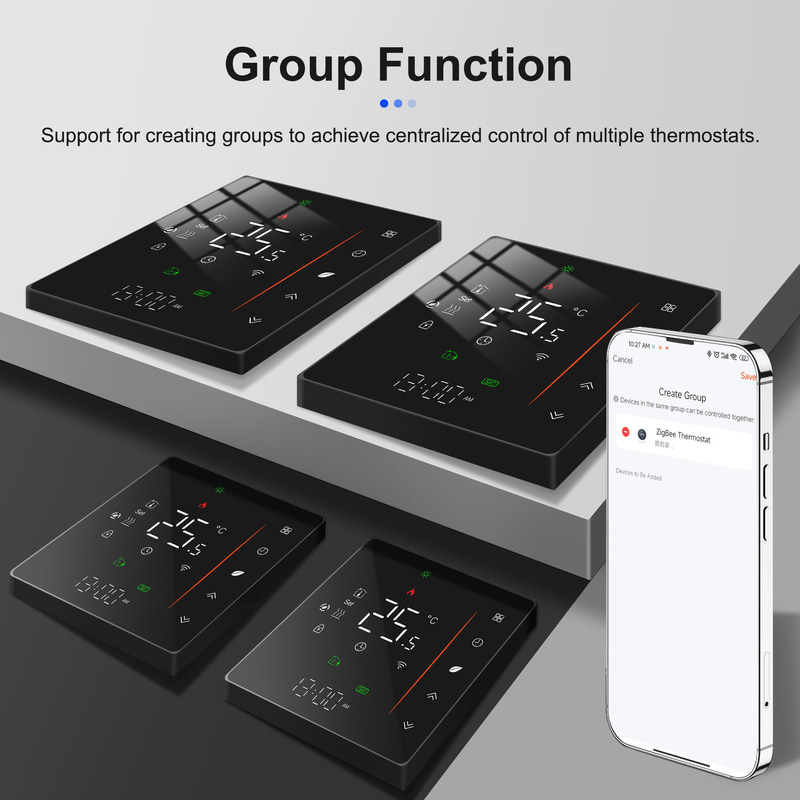 Zigbee Smart Home Water Floor Heating Thermostat App Remote Control Voice Timing Programmable Electric Floor Heating Fireplace Zigbee Smart Home Water Floor Heating Thermostat App Remote Control Voice Timing Programmable Electric Floor Heating Fireplace