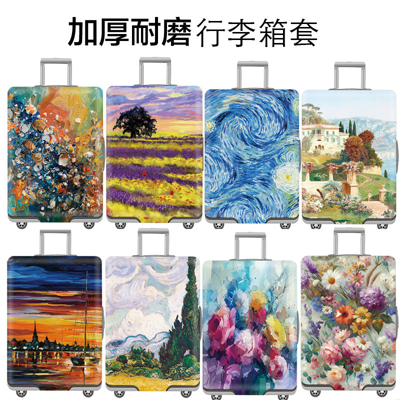 Customized Elastic Suitcase Protective Cover Logo Travel Suitcase Cover Trolley Case Cover Thickened and Wear-Resistant Customized Elastic Suitcase Protective Cover Logo Travel Suitcase Cover Trolley Case Cover Thickened and Wear-Resistant