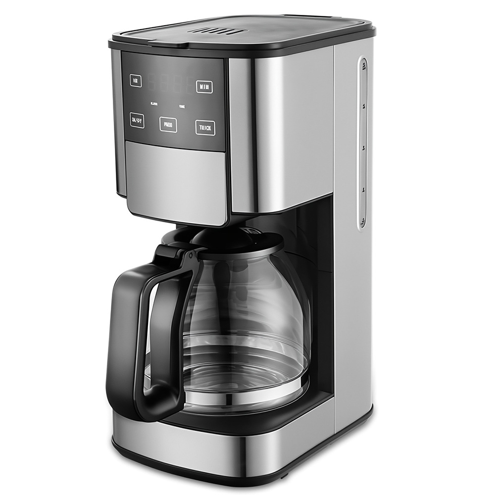 Máquina de café americana doméstica 1.8L pequeña transfronteriza estándar europeo y americano en stock cafetera de goteo cafetera cafetera