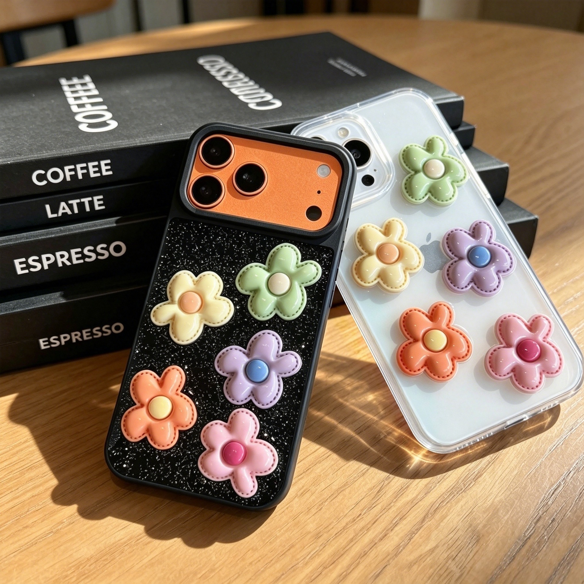 适用于苹果17promax手机壳iphone16pro糖果色花朵15/14新款保护套