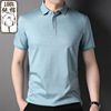 100% Mercerized pure cotton Short sleeved man T-shirt 2022 summer new pattern Solid T-shirt Lapel polo Men's clothing wholesale