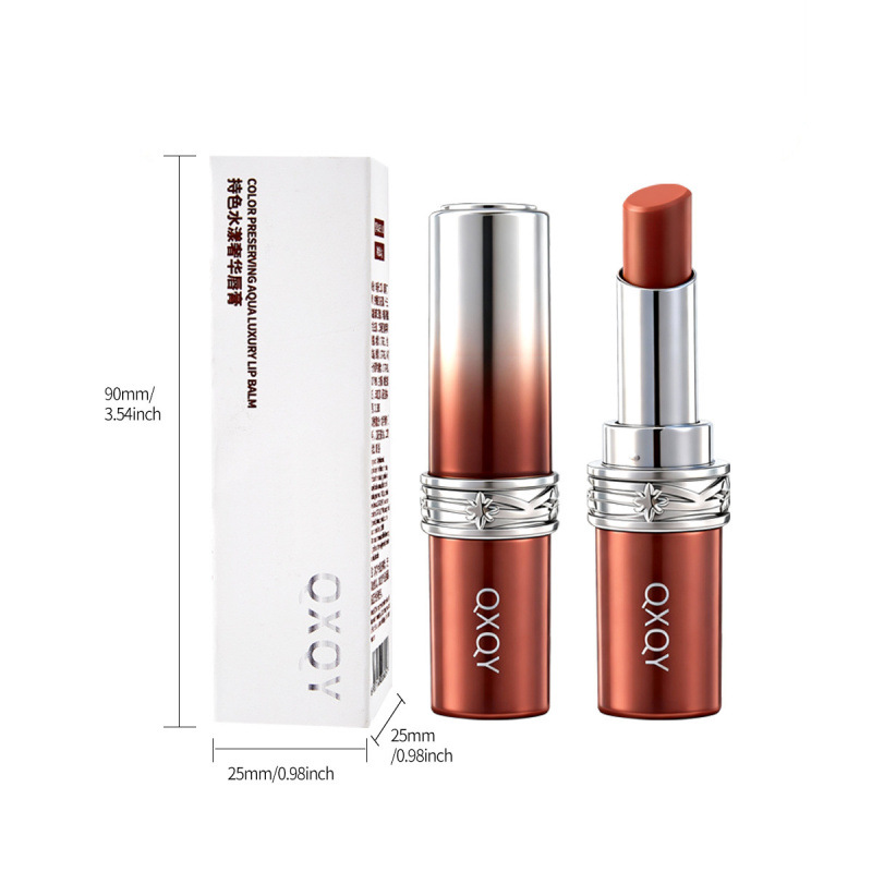 QXQY color de agua de lujo lápiz labial esmalte labial espejo esmalte labial otoño invierno esmalte labial humectante esmalte labial maquillaje transfronterizo