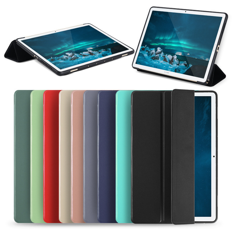 Suitable for Huawei Mate Pad11 Tablet Case Pro10.8 Silicone Honor V6 Three-Fold 10.4 Leather Case M6 Sleep