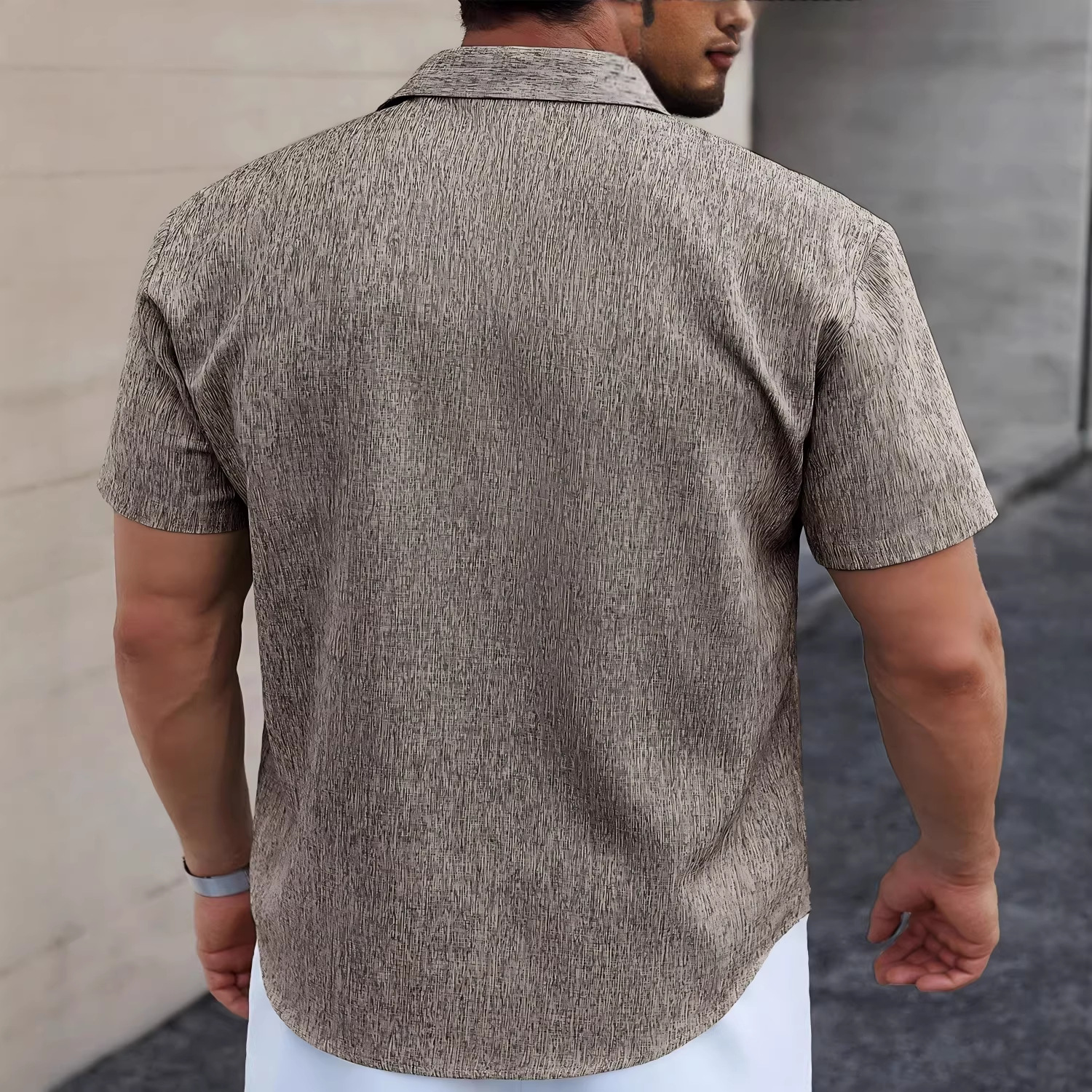 Nuevo transfronterizo Europa y América Amazon verano nuevo cuello de manga corta camiseta de negocios camiseta casual para hombre