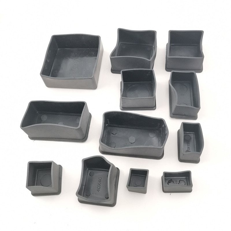 铝型材脚垫保护套橡胶皮套方形护套型材防护胶套