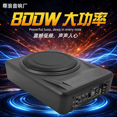 Source Factory 8inch 10inch Active Ultra-Thin Subwoofer 12V Car Audio System for Under-Seat Modification Wholesale