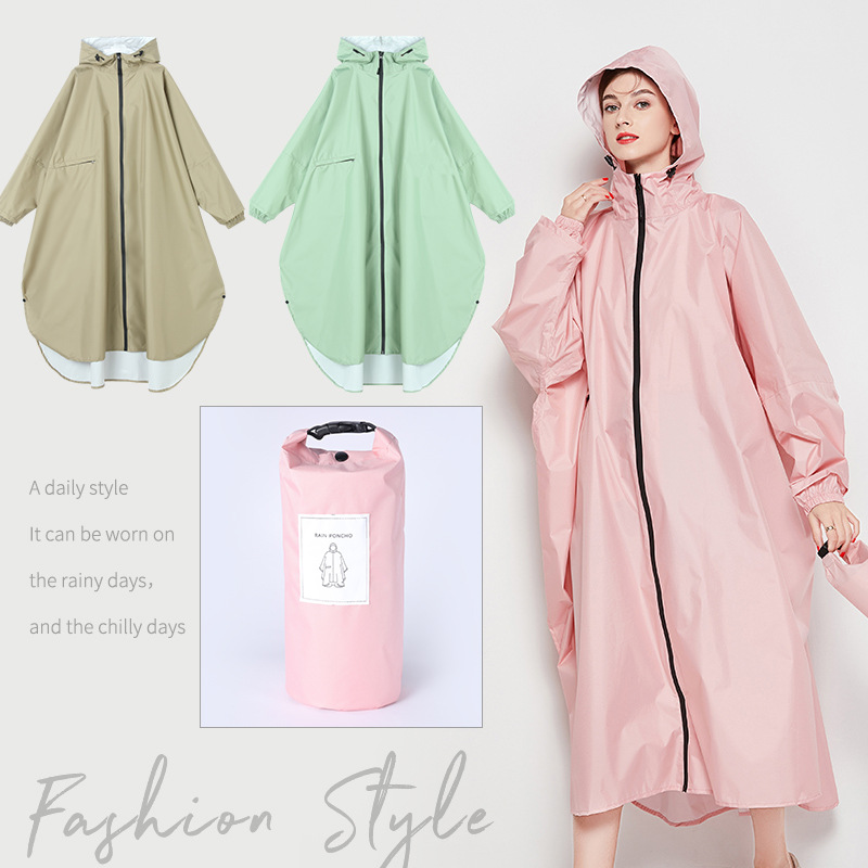 Japonés y coreano Taiwán moda adulto ciclismo impermeable al aire libre hombres y mujeres pareja engrosada Amazon poncho agente de comercio exterior