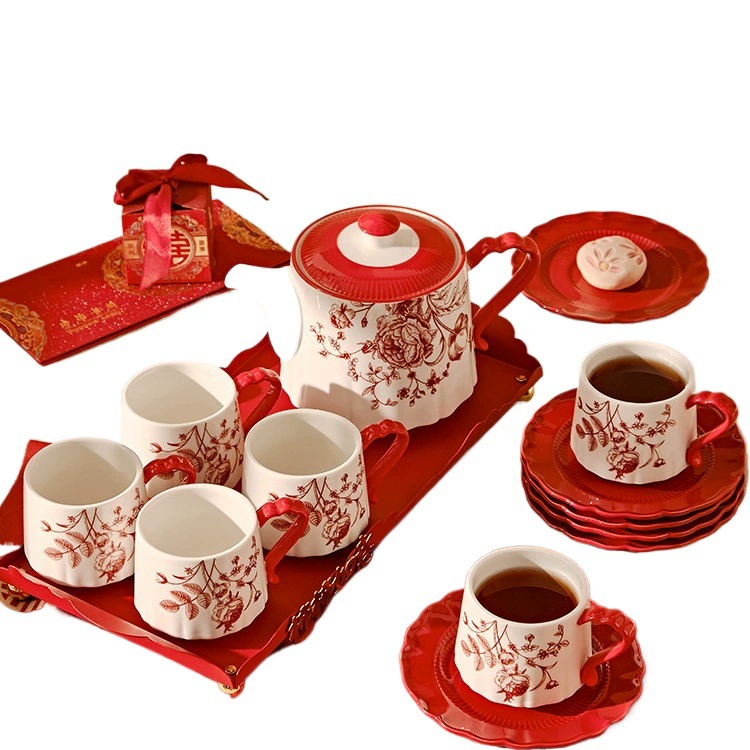 Teapot, tea cup, high quality set for home use, Birthday gift