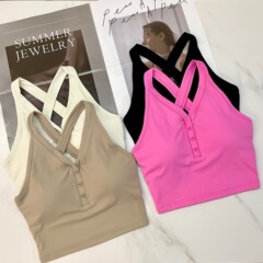 Luluフィットネスベスト女性高強度ランニングブラフィットネス上着ヨガブラジャーヨガ服スポーツ下着