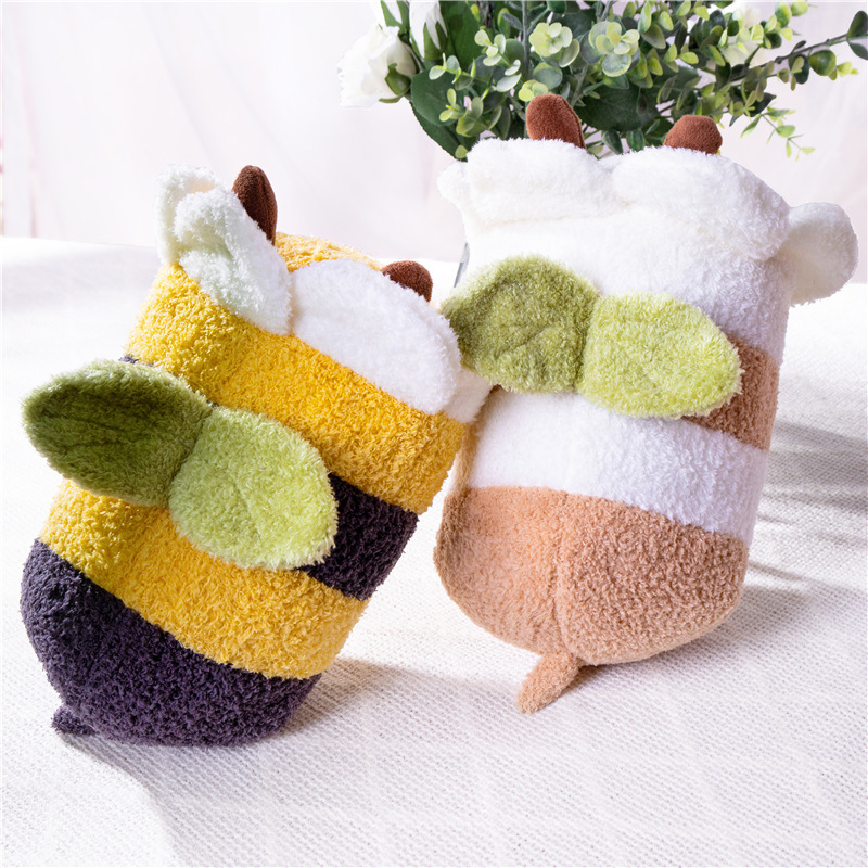 Flor abeja pequeña muñeca abeja almohada niños de juguete de peluche regalo de cumpleaños de la muchacha decoración de la boda ventana de la Bahía