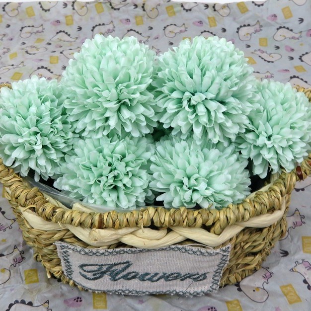 Pantalla fotográfica simulación bola pequeña cabeza de crisantemo colocación en casa ping pong crisantemo flor falsa decoración de auditorio de bodas accesorios de fotografía flor falsa