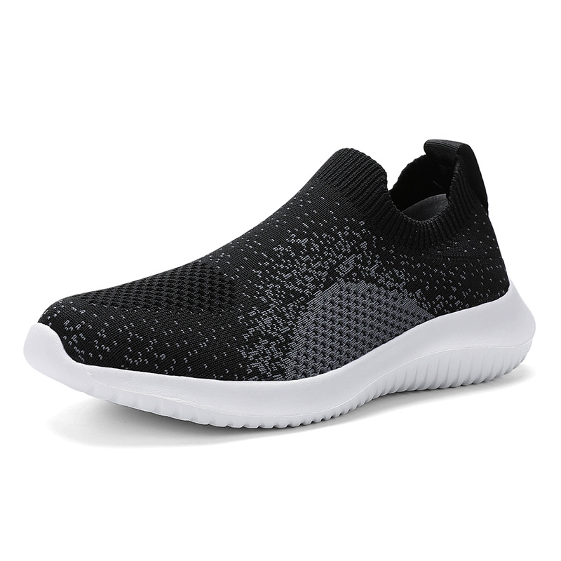 Women's Breathable Fly Knit Running Shoes With Soft Elastic Soles_voghion.com