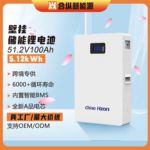 5度电锂电池壁挂式51.2V100AH磷酸铁锂储能光伏离网电池家庭备用